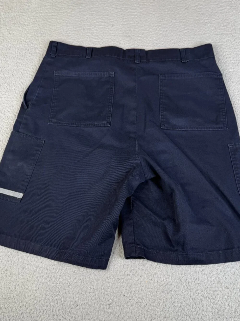 FEDEX Stan Herman Navy Blue Cargo Work Short Reflective Stripe 40 Long FD28042